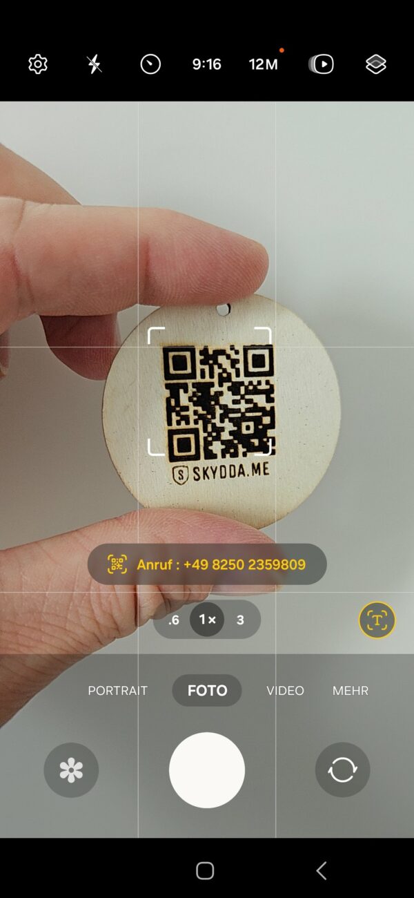 Holztoken QR-Code + Tier – Bild 2